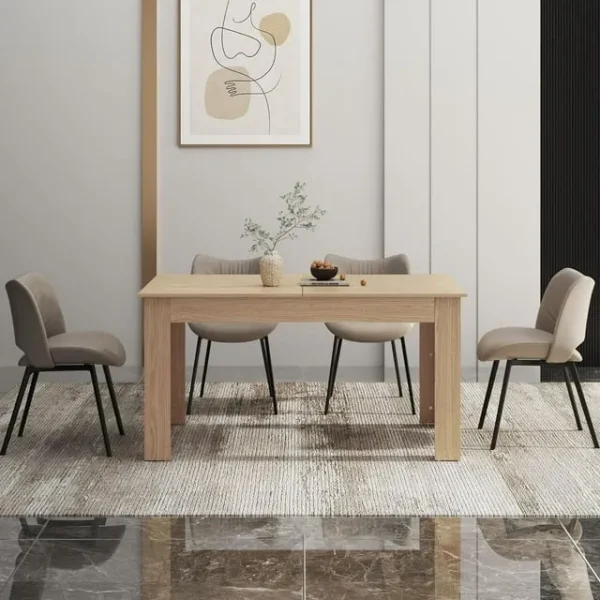 ChVans Extendable Dining Table for 6–10 – Modern Wood Design