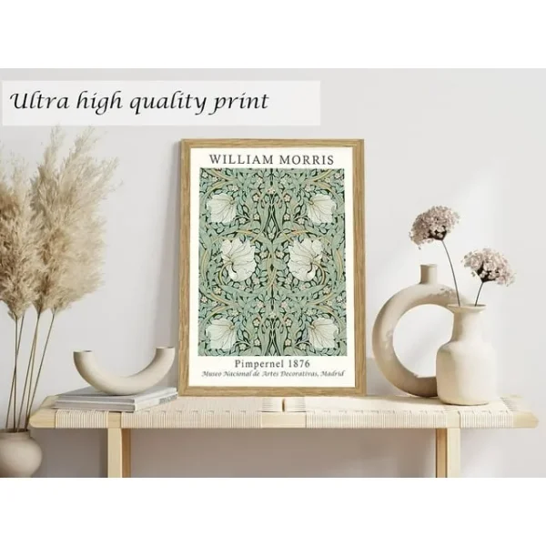 Induslyfe Framed Floral Wall Art Set – Matisse, Morris, Van Gogh Prints