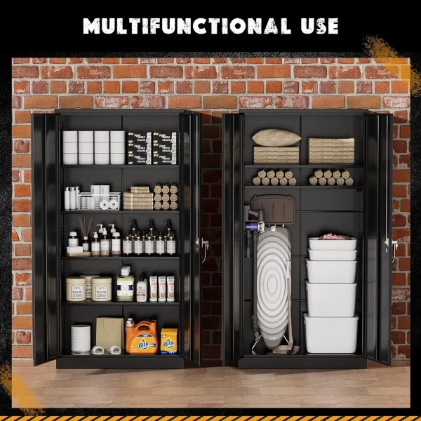 SOLAURA 71" Metal Garage Storage Cabinet with Locking Doors
