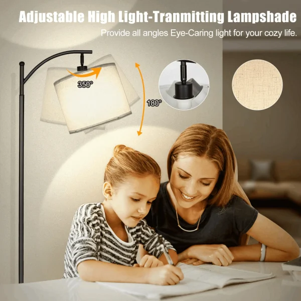 Elemore Home Floor Lamp, Standing Lamp Tall with Remote Control