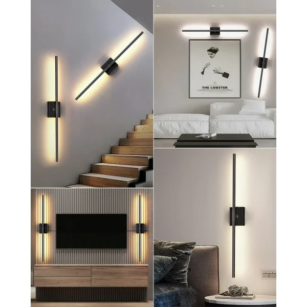 2 Pack 31.5 Inch Wall Sconce Removable Battery Operated with Remote Control