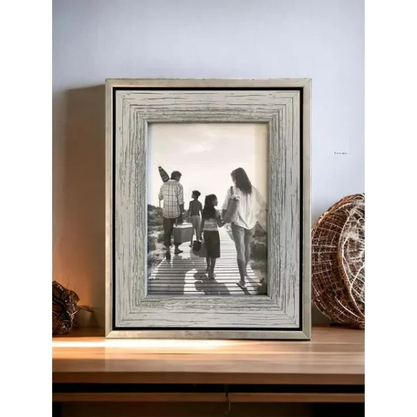 Tasse Verre 3-Pack 5x7" Rustic Photo Frames – Farmhouse & Industrial Style