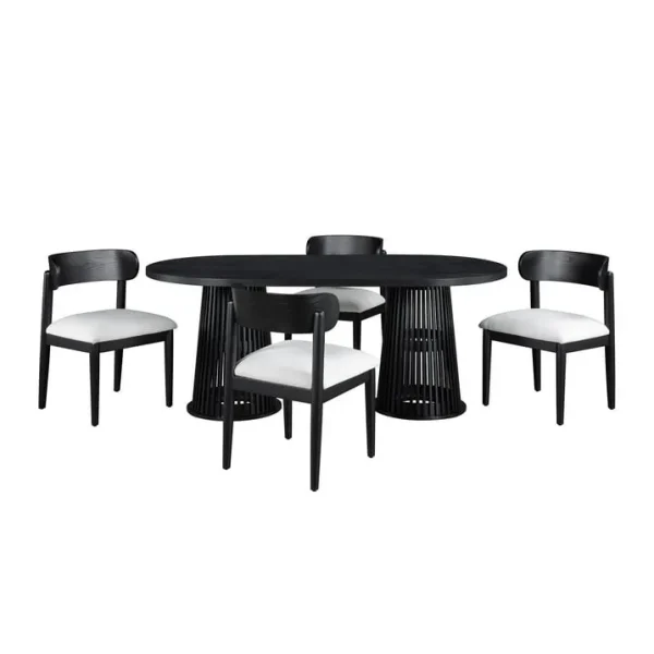 Beautiful by Drew Oval Dining Table, Rich Black